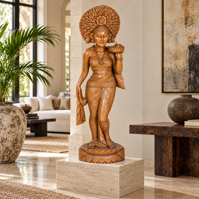 Mas Bali, Female Figure, 1900, Wood For Sale - Image 10 of 11
