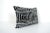 Mid-Century Modern Boho Chic Black Silk Velvet Ikat Pillow Cover For Sale - Image 3 of 6