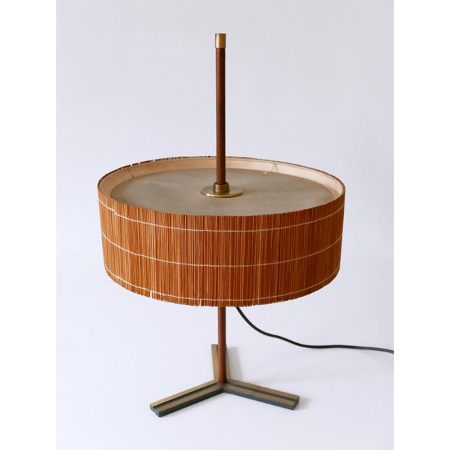 1960s Mid-Century Modern Teak and Brass Table Lamp from Kaiser Leuchten, 1960s For Sale - Image 5 of 18