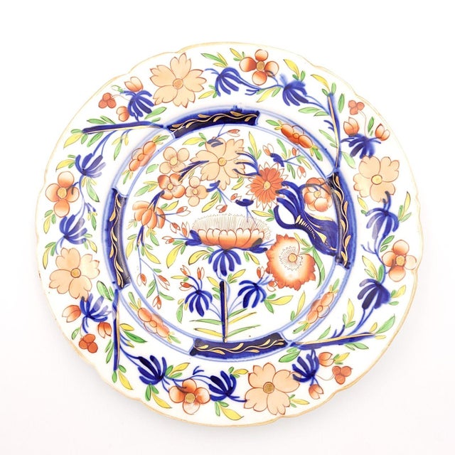 English Set of Twelve Coalport Dinner Plates, England Circa 1825 For Sale - Image 3 of 4
