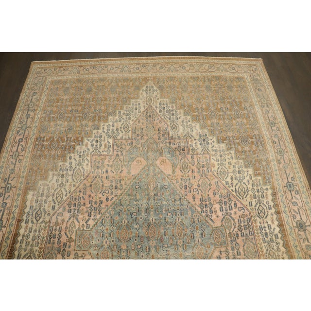 Textile Antique Mint Lavender Color Persian Senneh Rug no. j5194 For Sale - Image 7 of 9