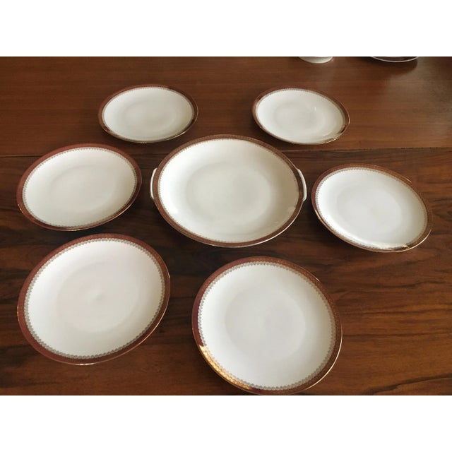 Cake Plate Set from Bavaria Porzellan, 1940s, Set of 7 For Sale - Image 4 of 14