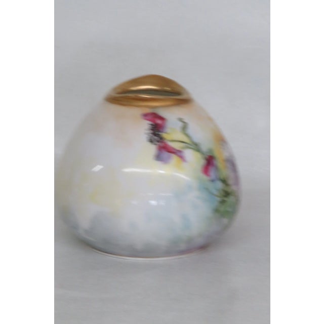 Rs Germany Porcelain Hand Painted Flowers Small Vase For Sale - Image 11 of 13