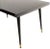 Black Laminate Tapered Dowel Legs Dining Table With Extension Board For Sale - Image 10 of 11