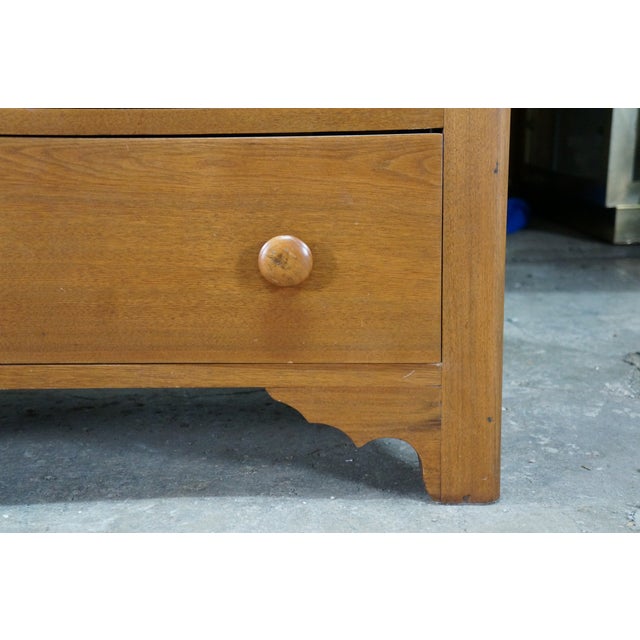 Antique American Victorian Empire Style Walnut Chest of Drawers Dresser 42" For Sale - Image 4 of 18