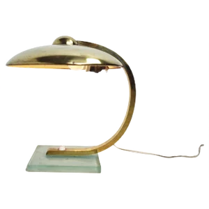 Art Deco Bauhaus Brass Desk Lamp, 1930s