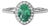 2.5 Carat Oval Natural Zambian Emerald & 1.25ct Diamond Ring 14 Karat White Gold For Sale