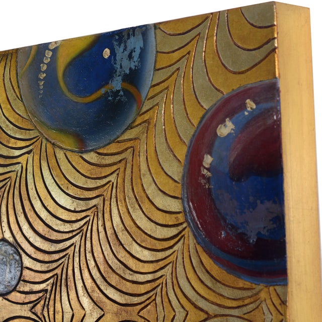 Giuseppe Caiafa, Sospensione Ottica, 2025, Carved Wood with Gold and Silver Leaf For Sale - Image 3 of 9