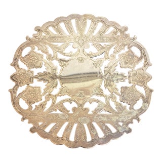 1960s Wallace Silversmiths Footed Trivet For Sale