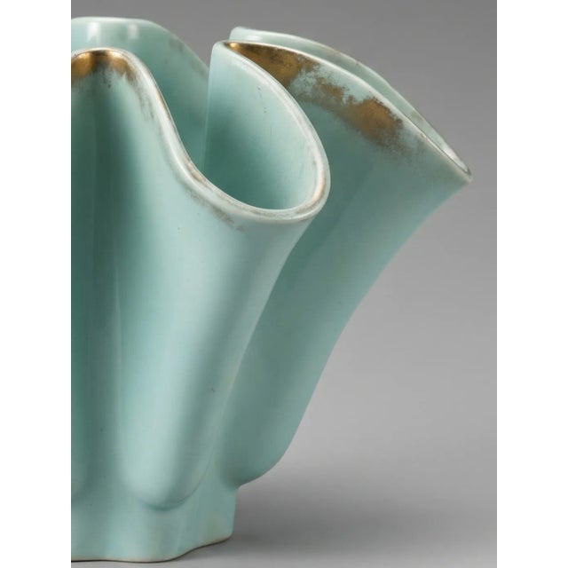 1950s Ceramic Model 9005 Vase in Celadon Green by B. Letalle for Saint Clément, 1960s For Sale - Image 5 of 7