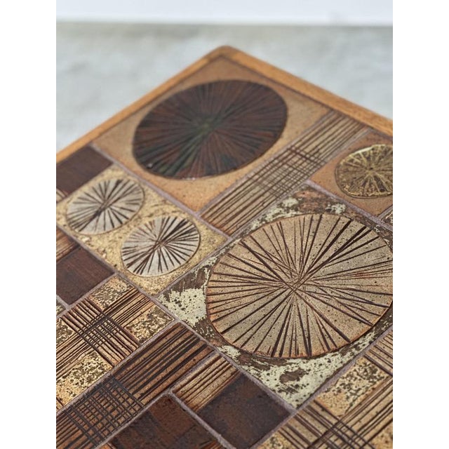 Danish Ceramic Tile Coffee Table by Tue Poulsen for Haslev Møbelsnedkeri, 1960s For Sale - Image 10 of 12