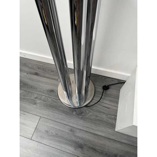 1960s Tubular Chrome 5-Arm Floor Lamp by Gaetano Sciolari, 1965 For Sale - Image 5 of 9