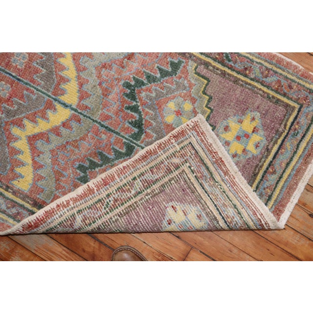 Vintage Zabihi Collection Turkish Anatolian Small Square Rug - 2'6" x 3'6" For Sale In New York - Image 6 of 6