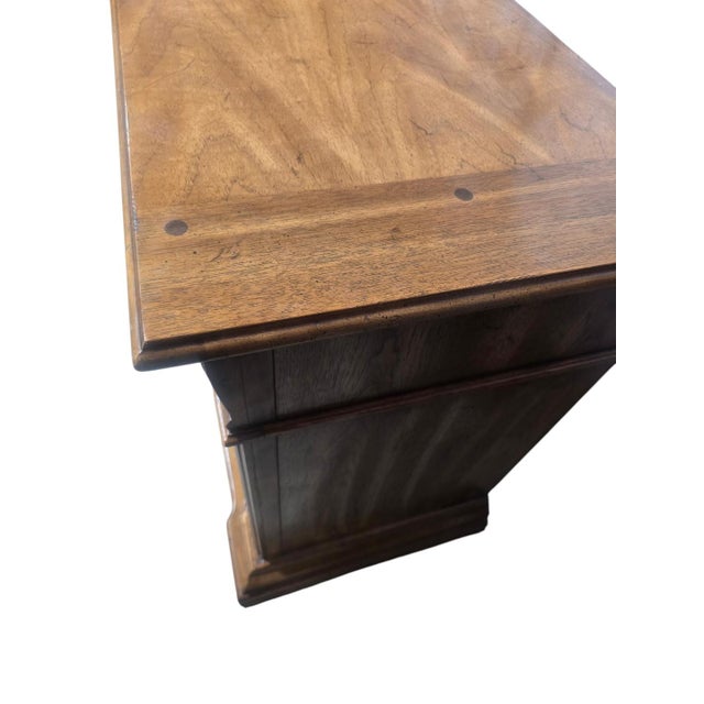 Vintage circa-1970s dresser and coordinating wall mirror from the Hibriten line by Bernhardt. This substantial case piece...