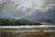 Quiet Places & Coastal — Stormy Sky Over Dillon Beach Original oil painting by Haas, 8 x 8 unframed on linen panel,...
