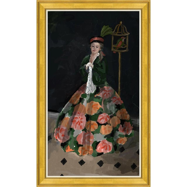 Contemporary Gigi Canvas - Hand Embellished Framed Art For Sale - Image 3 of 3