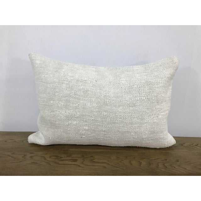 1960s White Turkish Hemp Pillow Cover For Sale - Image 6 of 6