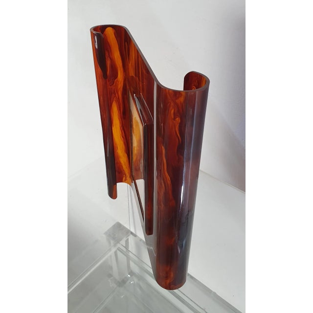 Faux Tortoise Acrylic Glass Picture Frame, Italy, 1970s For Sale - Image 4 of 10