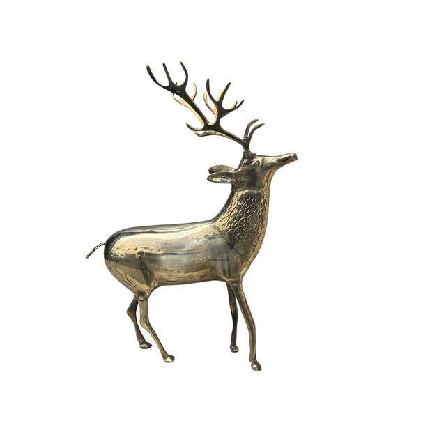 Vintage Brass Deer Figurine For Sale - Image 14 of 14