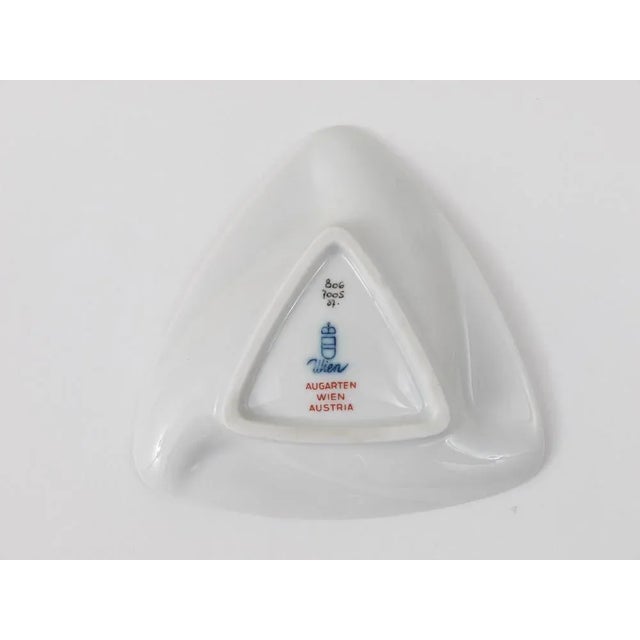 Turquoise Porcelaine Ashtray from Augarten, Vienna, Austria, 1950s For Sale - Image 9 of 10