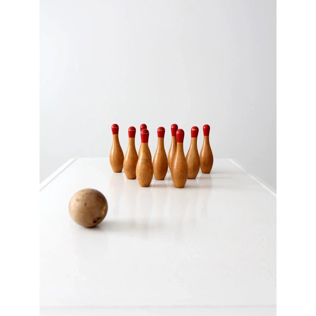 Antique Table Top Bowling Set For Sale - Image 4 of 9