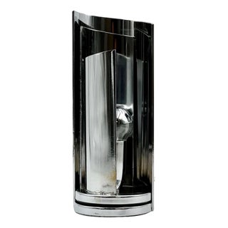 Space Age Sculptural Chromed Metal Table Lamp from Selenova, Italy, 1970s For Sale