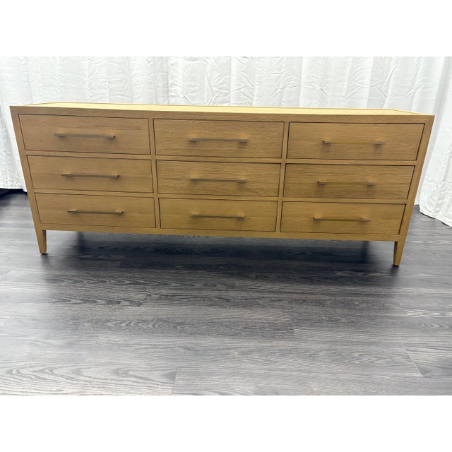 Rh French Contemporary 9-Drawer Dresser – Light Oak / Champagne For Sale - Image 11 of 16