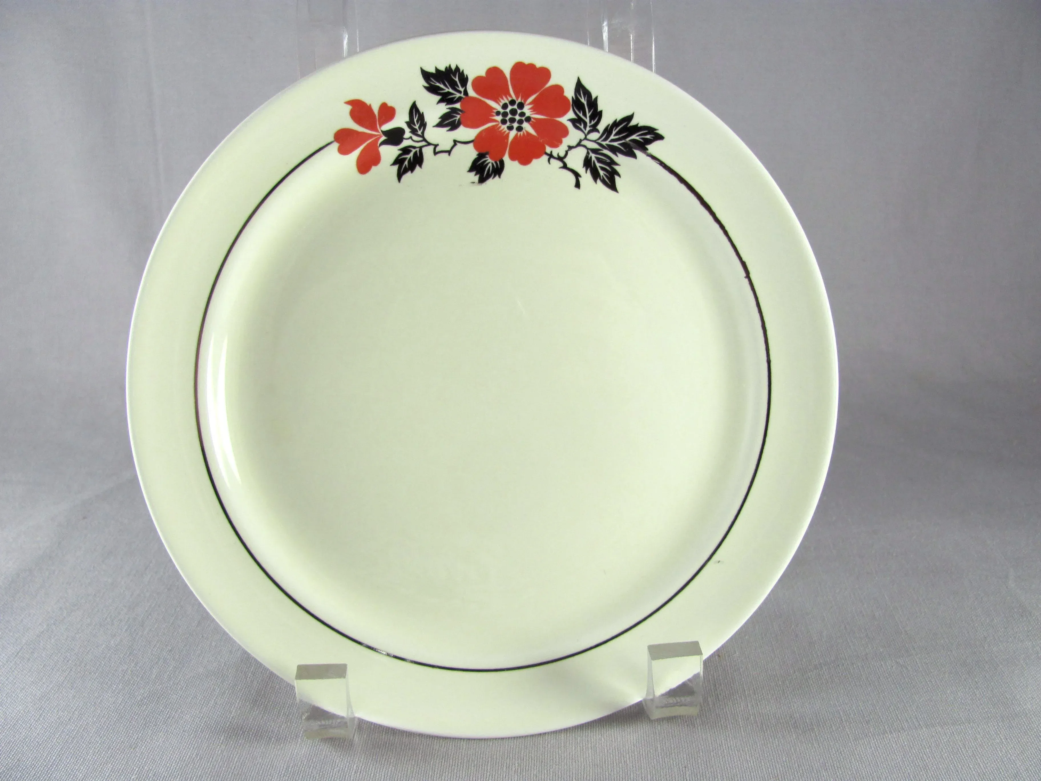 1950s Hall China Red Poppy Service for 8 Dinnerware - 24 Piece Set