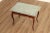 High Quality American Made Fruitwood Side Table with Faux Painted Top, Two Dovetailed Drawers