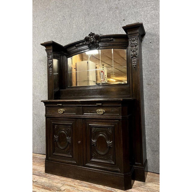 Napoleon III Sideboard in Blackened Wood, 1850s For Sale - Image 6 of 10