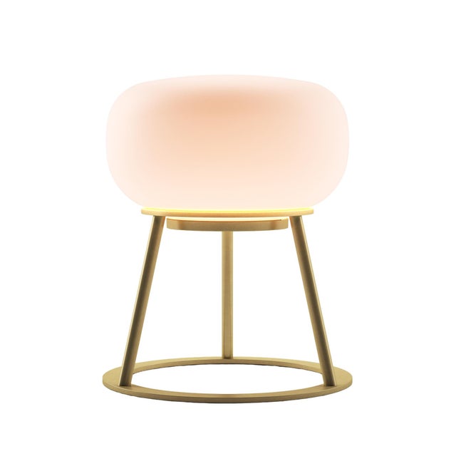 TRIPOD Rechargeable Cordless LED Table Lamp, 3-Levels Brightness Touch Sensor Control, Brushed Brass For Sale - Image 11 of 14