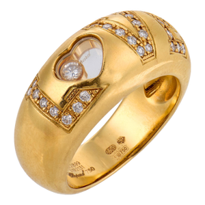 Chopard Vintage Diamond 18k Yellow Gold Love Ring, Size 6.5