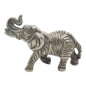 Vintage Italian Handmade Genuine Silver Elephant Large Sculpture Figurine Rare Decoration