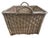 Farmhouse Rustic Primitive Farmhouse French Wicker Market Basket With Number Plate For Sale - Image 3 of 8