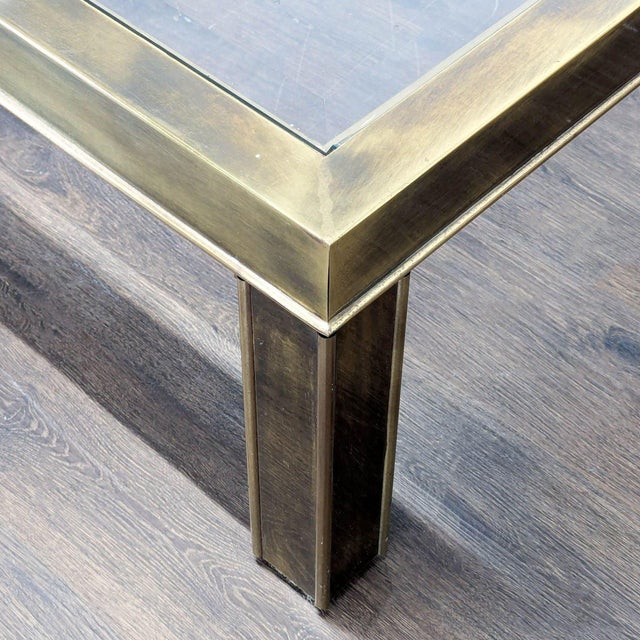 Vintage American Brass and Glass Coffee Table For Sale In San Francisco - Image 6 of 7