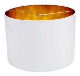 White Lacquer Shade with Gold Lining