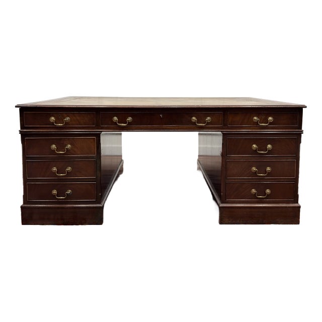 Large English Partnerdesk For Sale