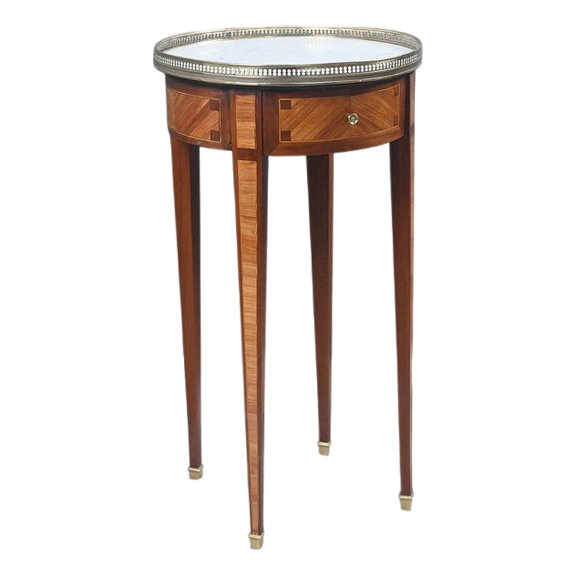 Small Louis XVI Style Marquetry Side Table, Early 20th Century For Sale
