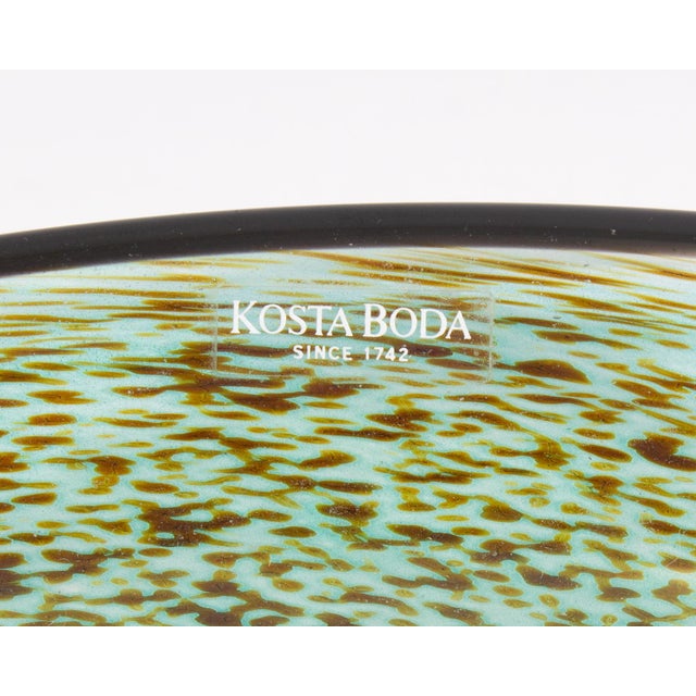 Blue “Meteor” Glass Charger by Bertil Vallien for Kosta Boda For Sale - Image 8 of 9