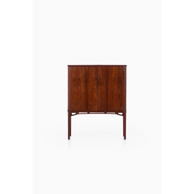 Scandinavian Modern Brass & Rosewood Cabinet, 1940s For Sale - Image 14 of 15