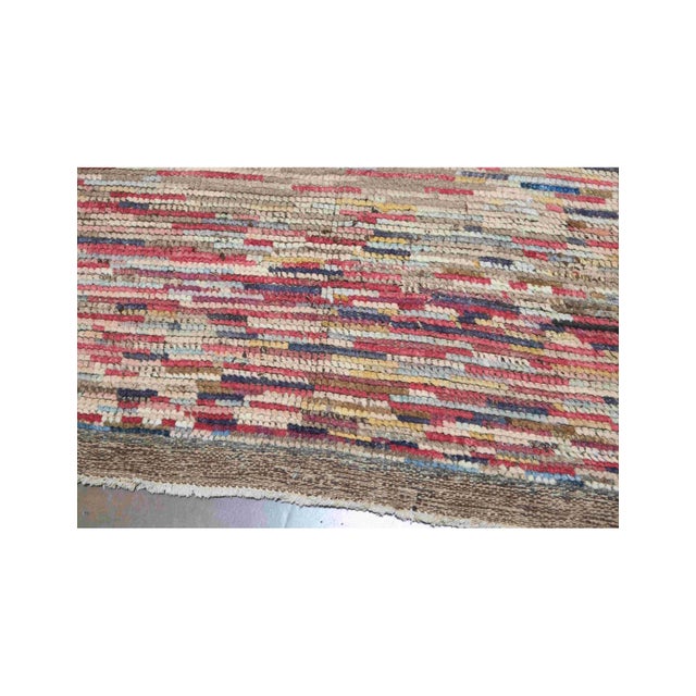 Textile Modern Multicolor Handknotted Wool Rug For Sale - Image 7 of 7