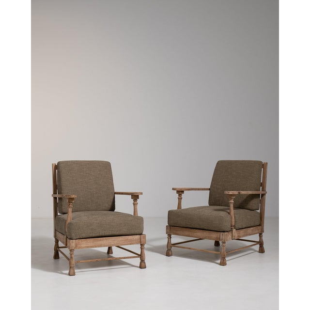 19th Century France Mid-century Modern Tan Wood Armchair For Sale - Image 4 of 11