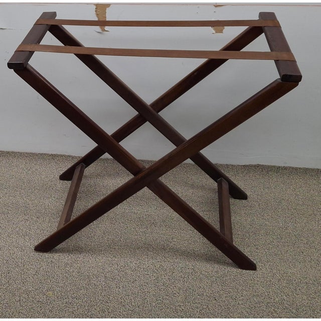 Early 20th Century Early 20th Century English Regency Walnut Butler's Serving Tray Table For Sale - Image 5 of 10