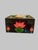 A beautifully handcrafted vintage wooden decorative box featuring vibrant hand-painted lotus flowers and an ornate gold...