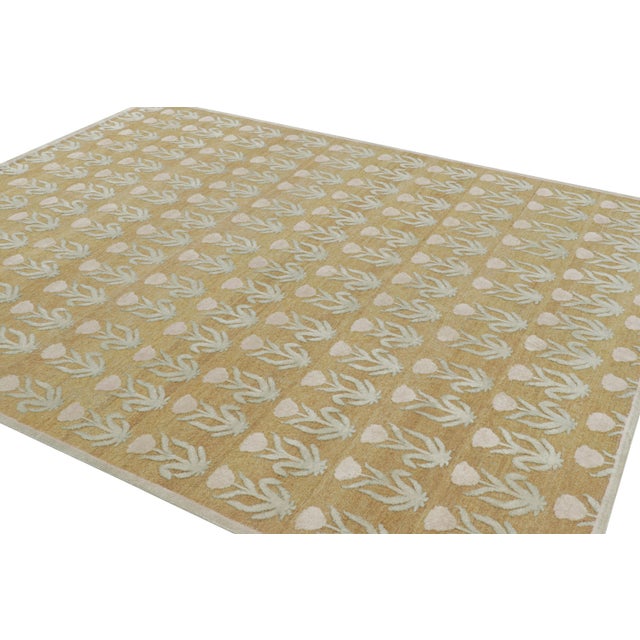 Not Yet Made - Made To Order Rug & Kilim’s Block Print Rug Design with Pink and Green Floral Patterns - 3x5 For Sale - Image 5 of 6