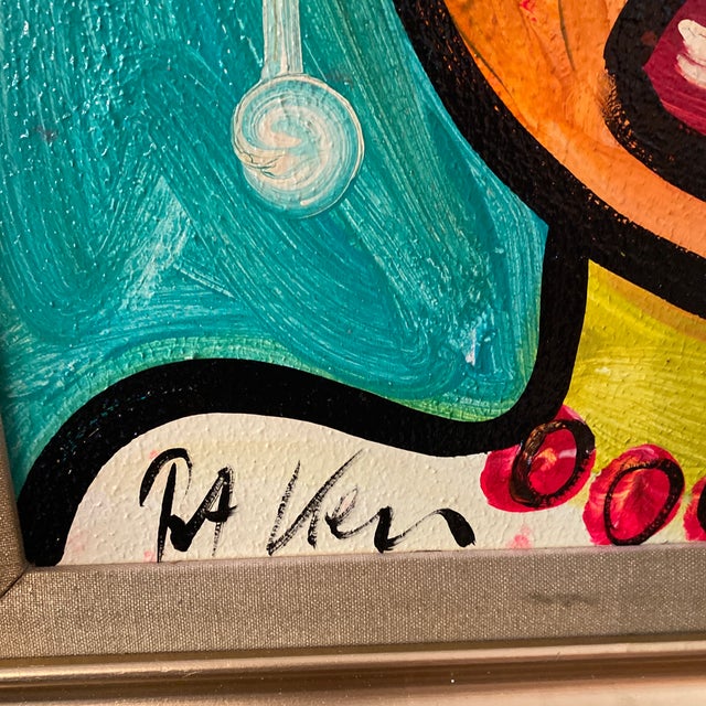 1970s 1970s Original Peter Keil Abstract Painting Framed For Sale - Image 5 of 11