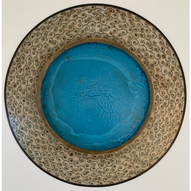 Japanese Meiji Cloissoné Charger, Bowl or Platter For Sale - Image 4 of 9