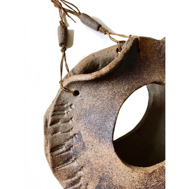 1970s Vintage 1970s Ceramic Hanging Sculptural Planter / Mid Century Vase / Modernist Art Pottery Plant Vessel For Sale - Image 5 of 9