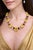 Gemstone Bochic “Capri” Lemon Quartz, Blue Topaz & Rose Rosrite Necklace - 18K Gold & Si For Sale - Image 7 of 9