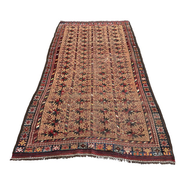 Antique Camel Serab Hand-Knotted Wool Rug - 9'10" X 5'4" For Sale